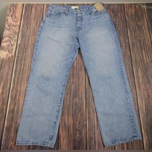 Madewell Curvy 90s Straight Jeans Straight Leg Denim 32 14 XL Plus NWT